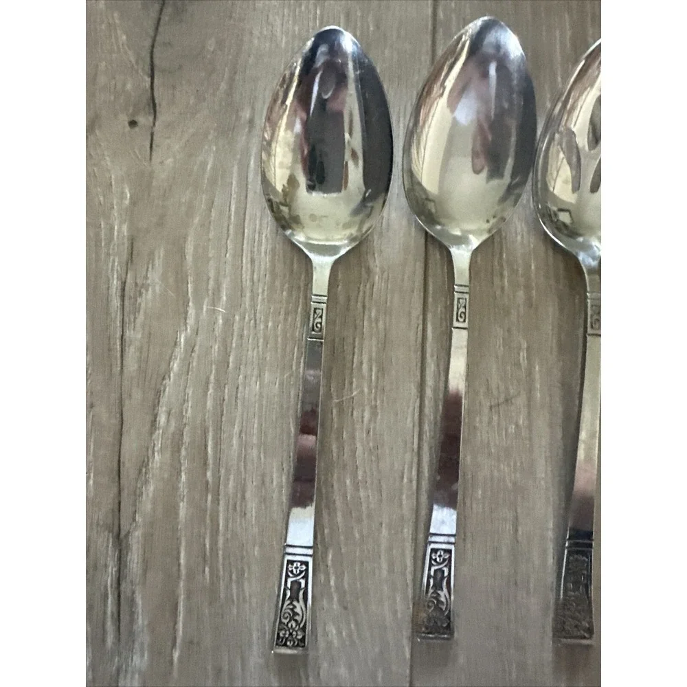 5‎ PCs ECKO Eterna SANTA CLARA Stainless Steel Flatware Silverware Serving Set